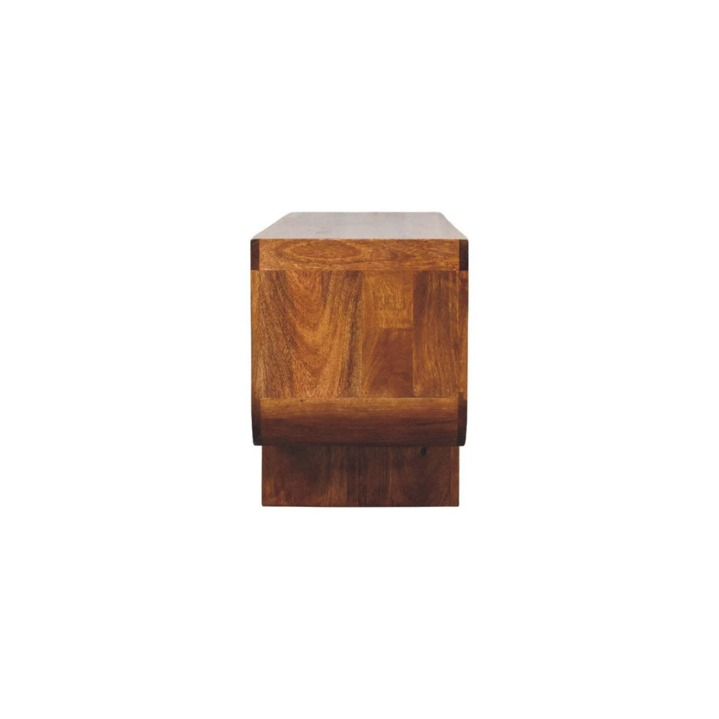Solid Wood Orion Curved Media Unit