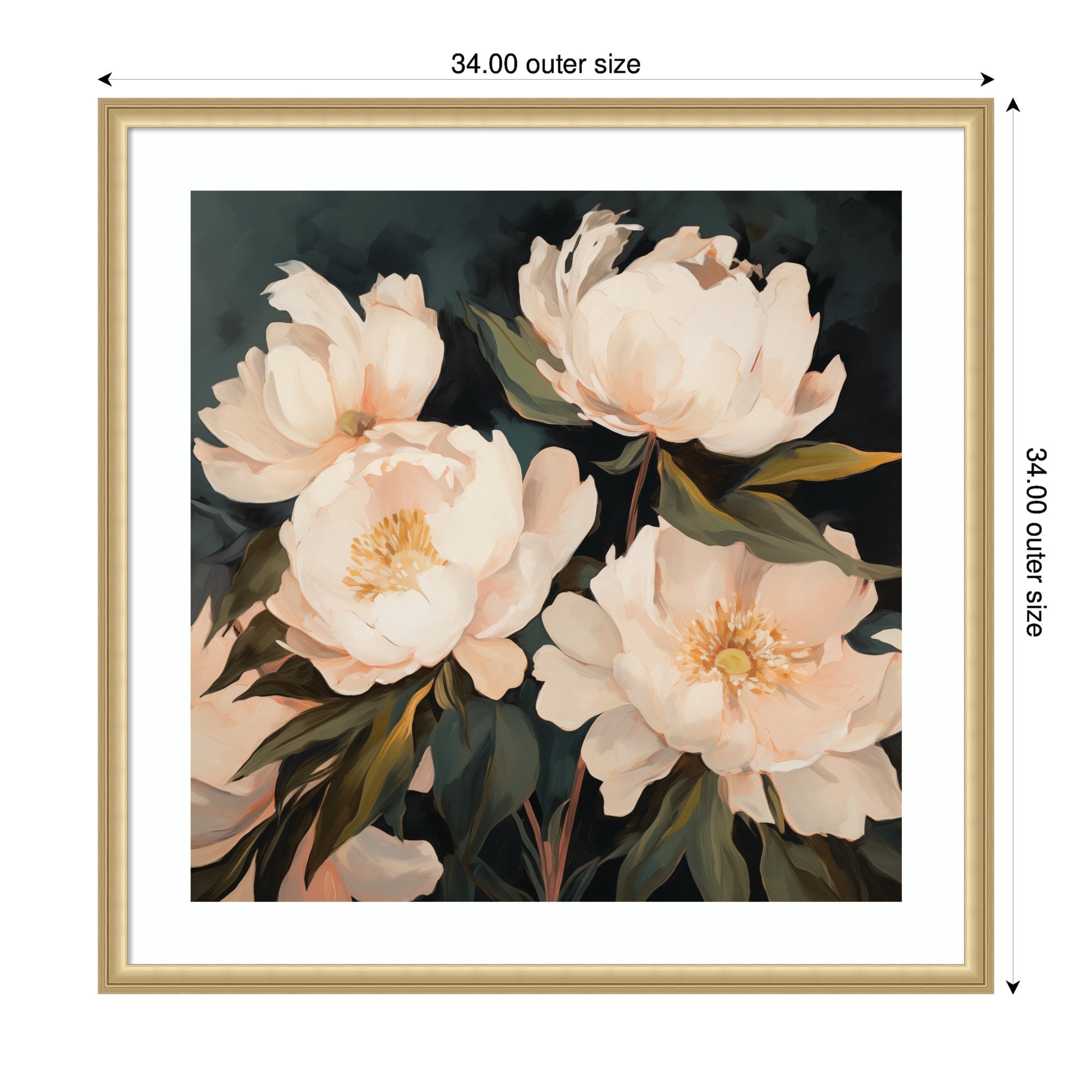 Framed Art Beautiful Painterly Floral Bouquets 2 by The Creative Bunch Studio