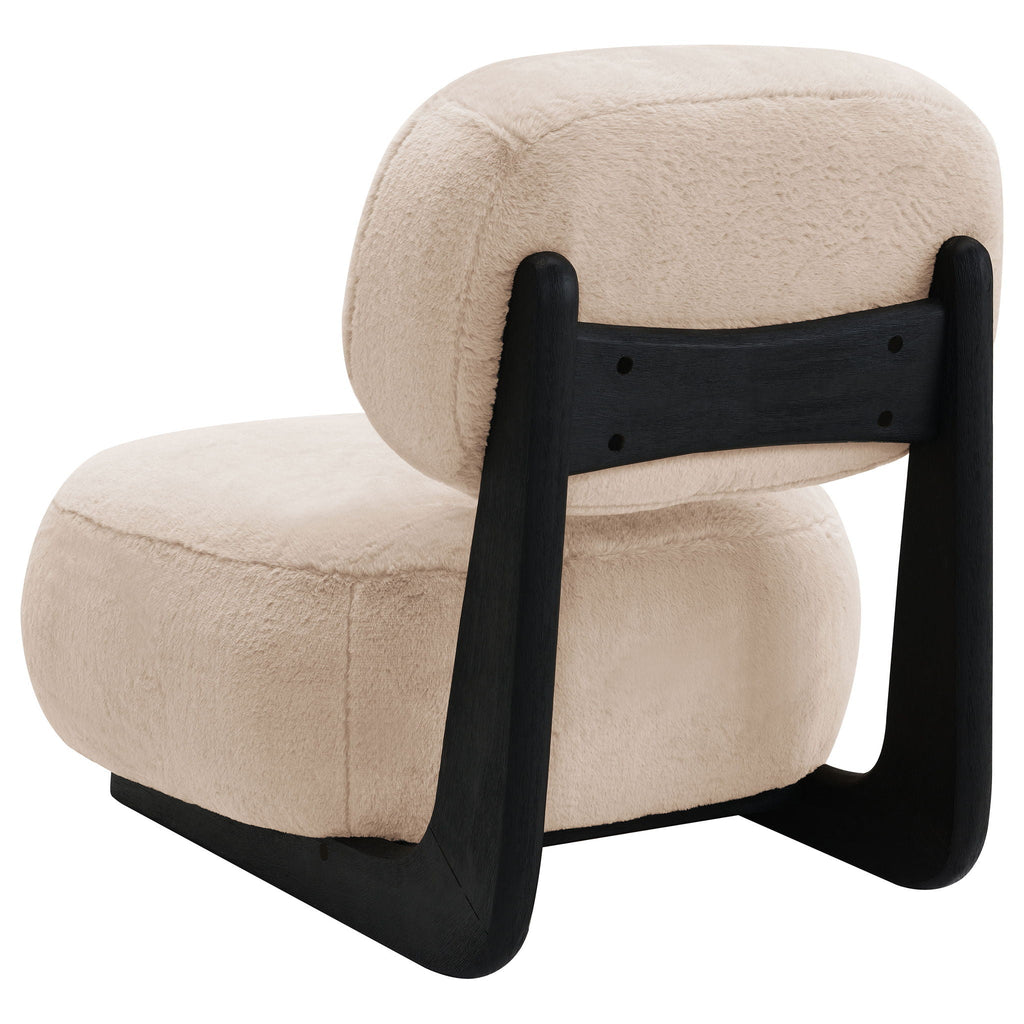 Duffie Sculptural Armless Accent Chair — Camel