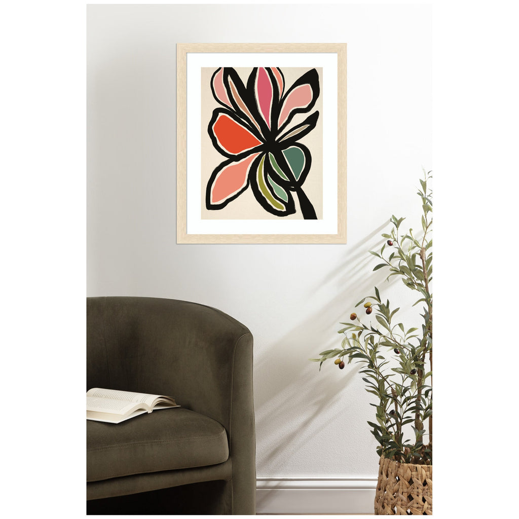 Framed Art Midnight Floral 1 by Alicia Bock