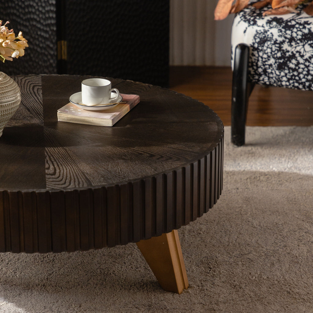 Round Wood Coffee Table