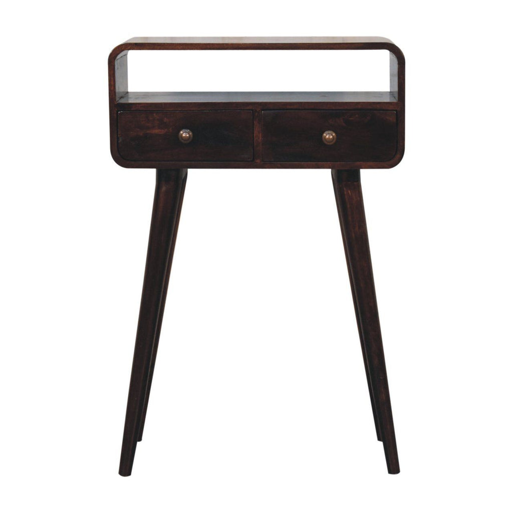 Curved Mango Wood Console Table