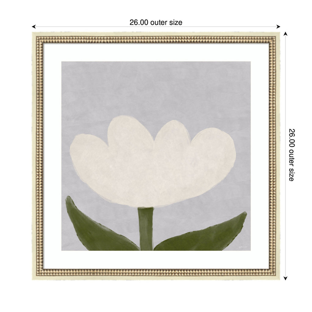 White Tulip by Gabrielly Guedes Framed Wall Art Print