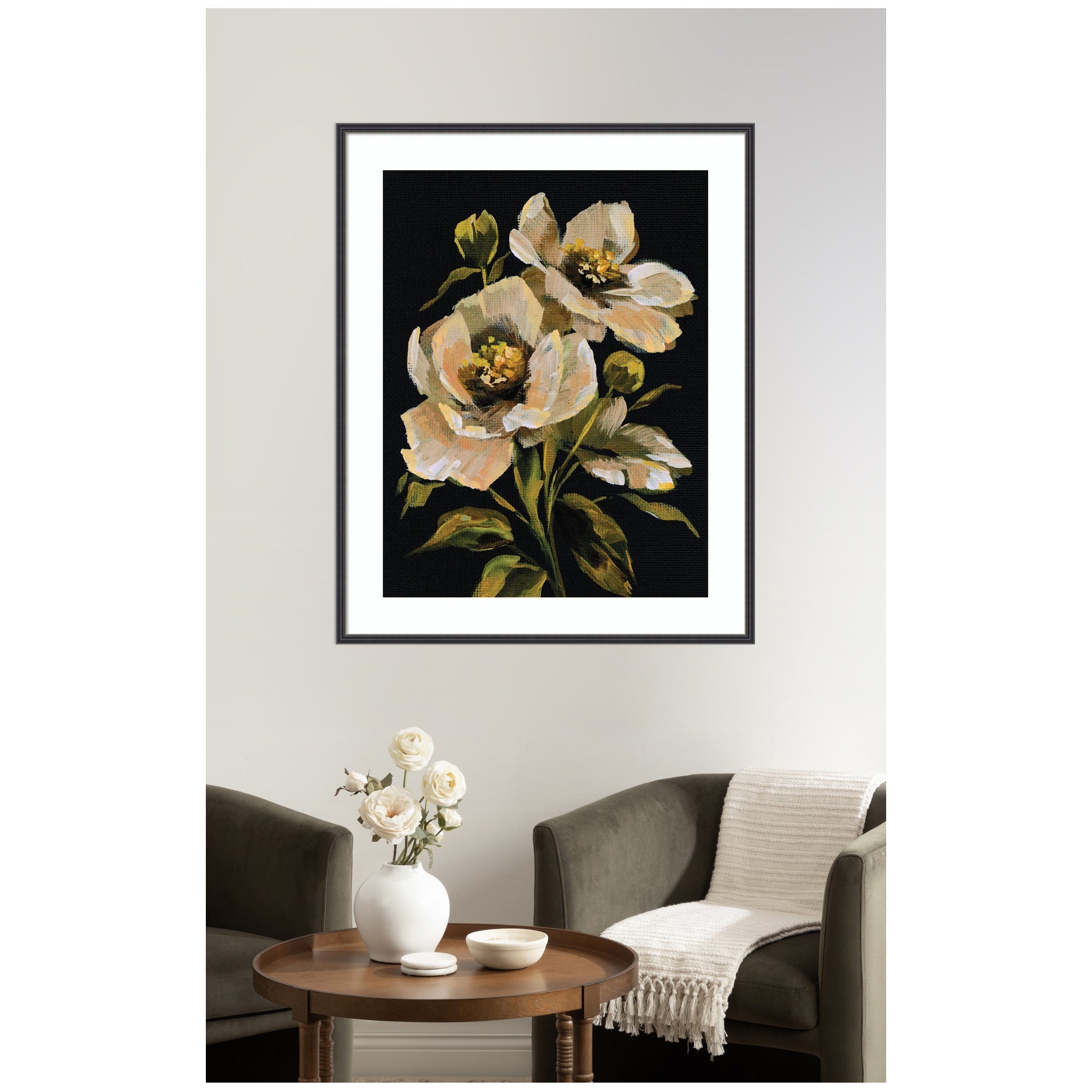 Framed Art Moody Floral 8 by Annie Quigley