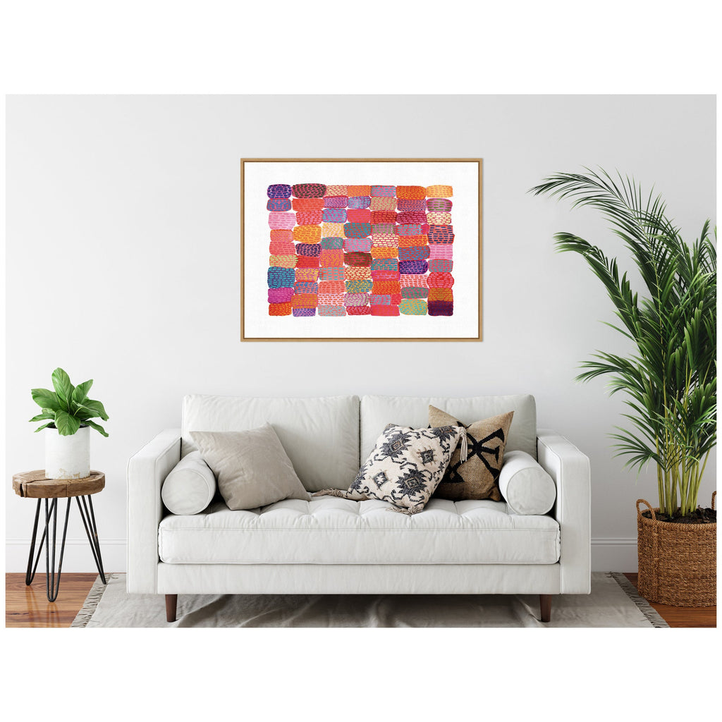 LD Palette Patchwork by Lordy Dordie Framed Canvas Wall Art Print
