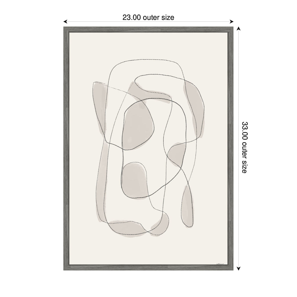 Minimalist Lines by Gabrielly Guedes Framed Canvas Wall Art Print