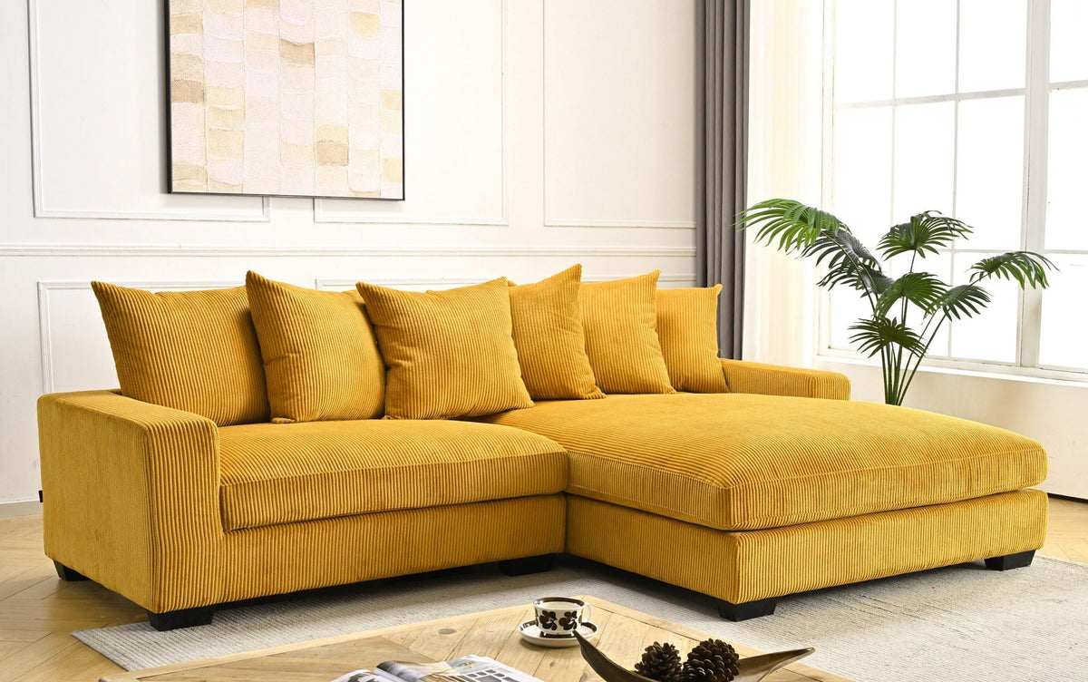 Oversized L-Shaped Sectional Sofa with Chaise