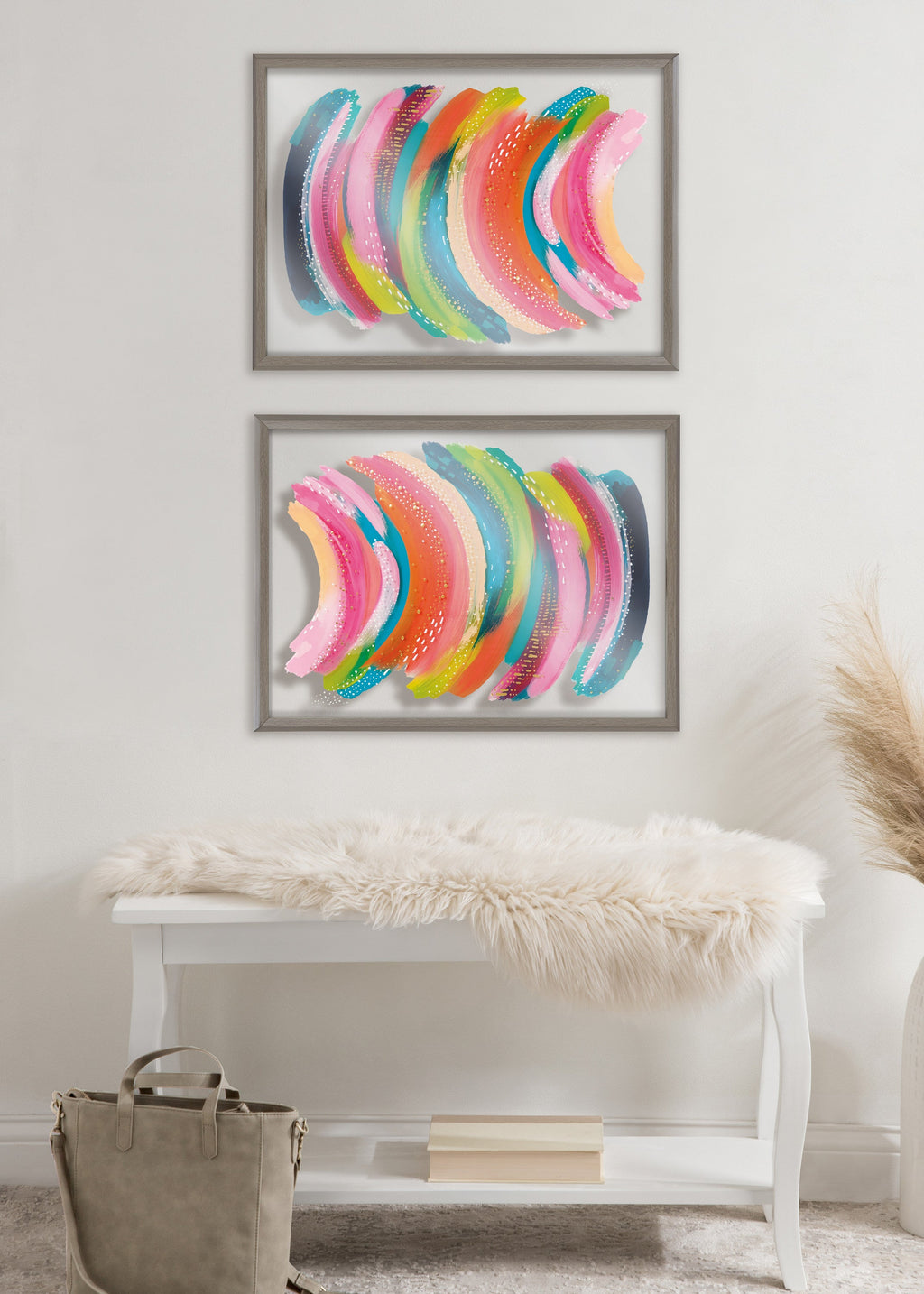 Blake Bright Abstract Framed Printed Art by Jessi Raulet of Ettavee