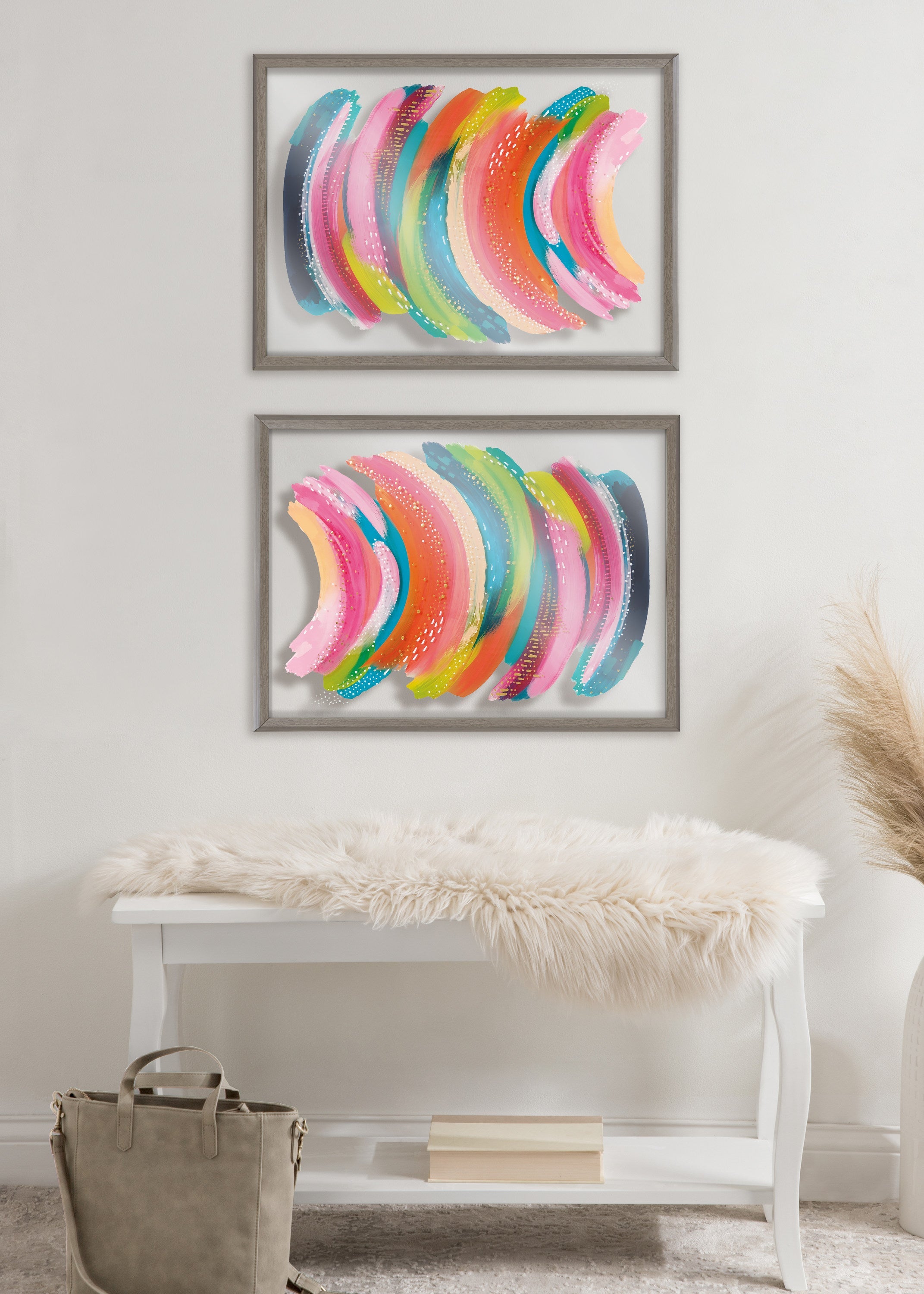 Blake Bright Abstract Framed Printed Art by Jessi Raulet of Ettavee