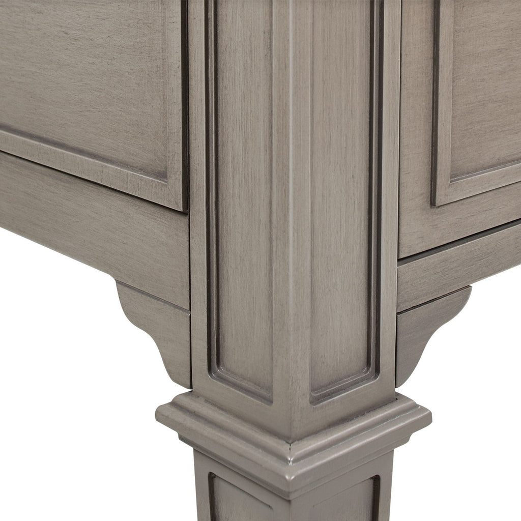 Dauphin Five-Drawer Executive Desk — Gray