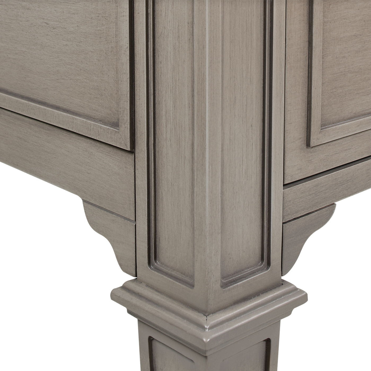 Dauphin Five-Drawer Executive Desk — Gray