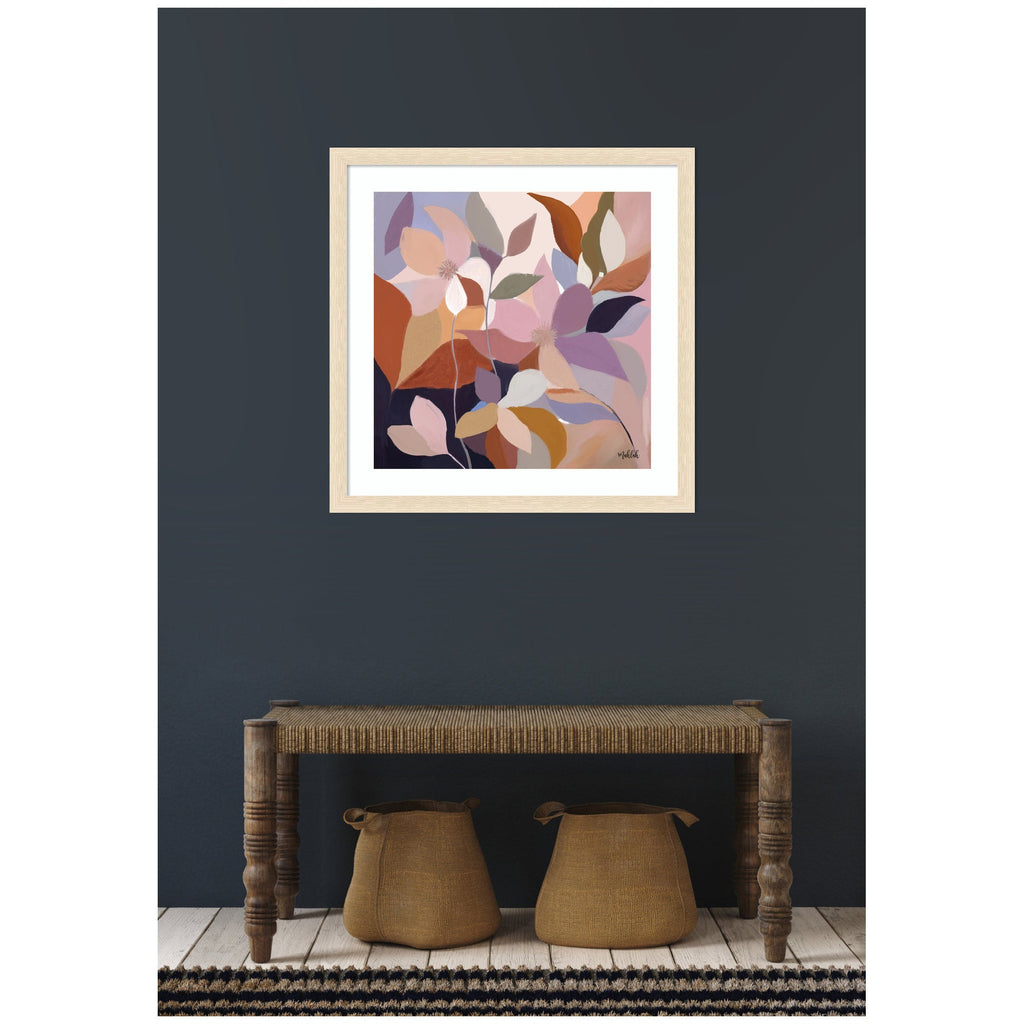 Framed Art Azure leaves by Inkheart Designs