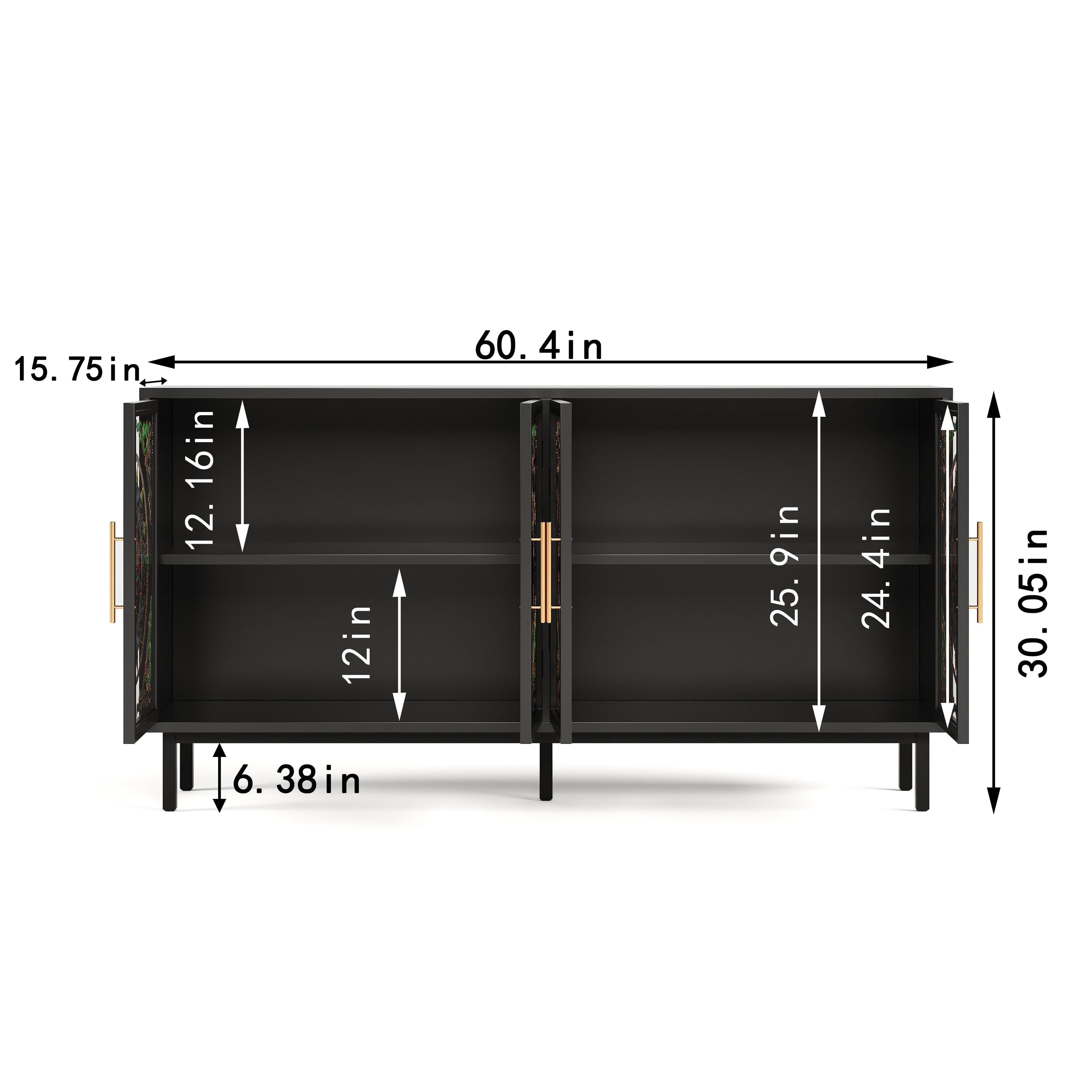 Decorative Cabinet with 4 Doors