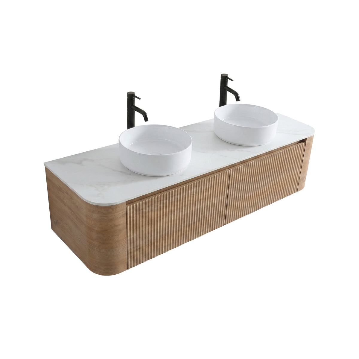 Erba 60-Inch Bathroom Vanity — Honey
