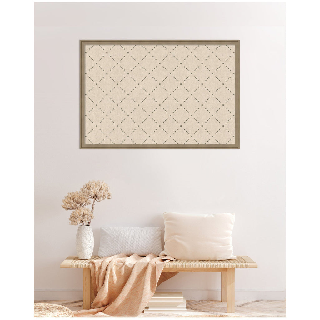 Pinboard Green Lattice Print