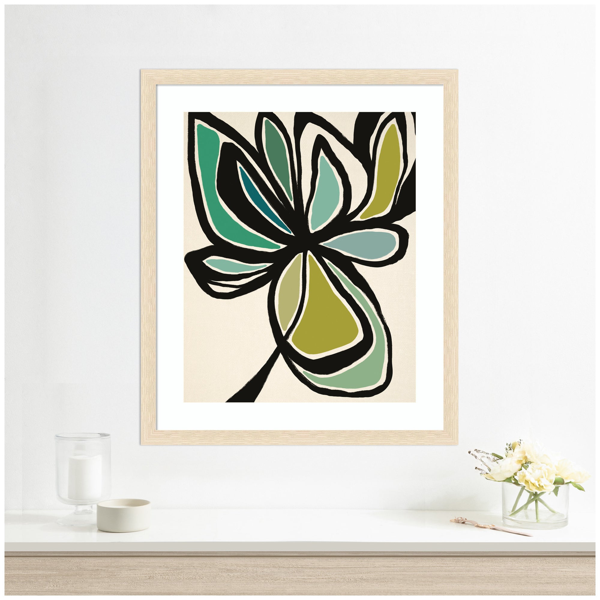 Framed Art Midnight Floral 3 by Alicia Bock