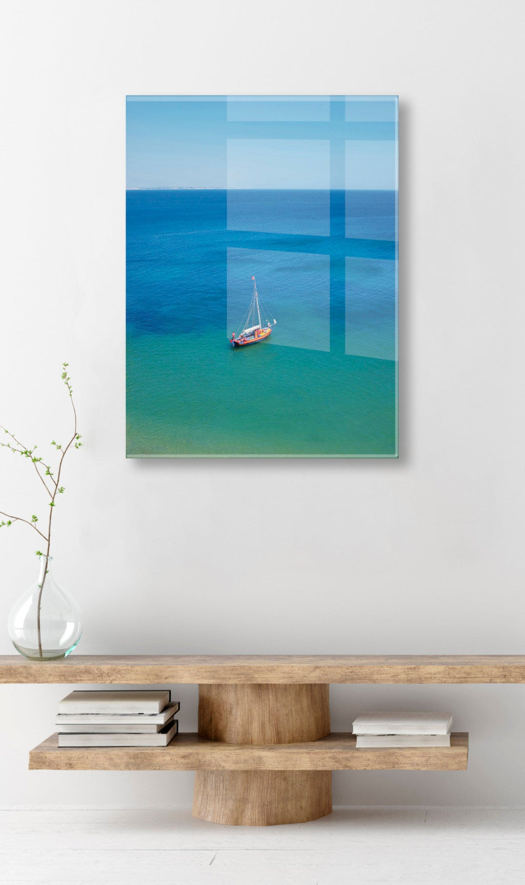 A Lagos Sail Floating Acrylic Art by Rachel Bolgov