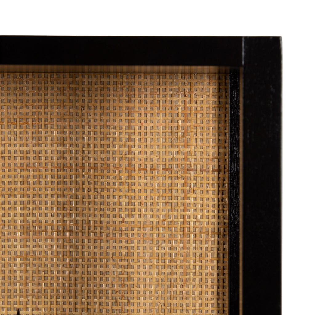 Ori Rattan/Wood Wall Shelf