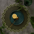 ELYSIAN DARK GREEN FAUX LEATHER PLACEMAT (Set Of 4)
