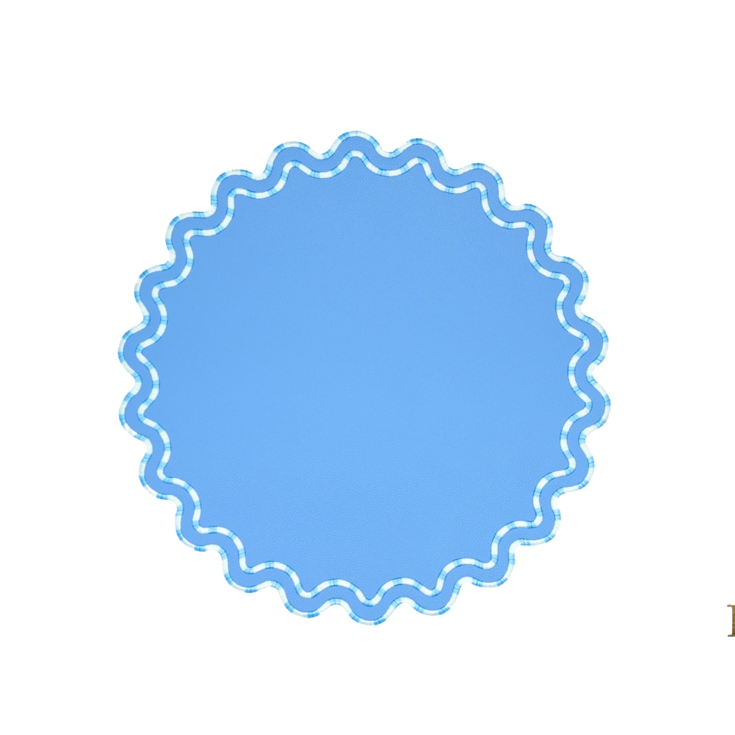 ELYSIAN LIGHT BLUE FAUX LEATHER PLACEMAT (Set Of 4)