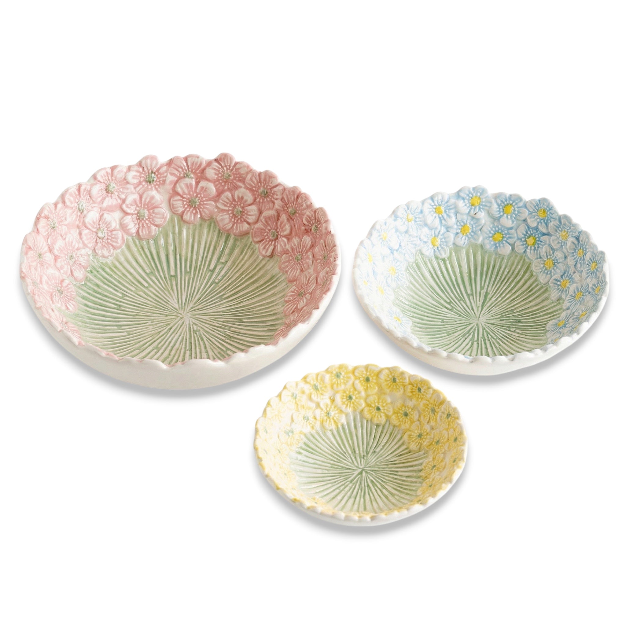 Embossed Daisy Ceramic Bowl
