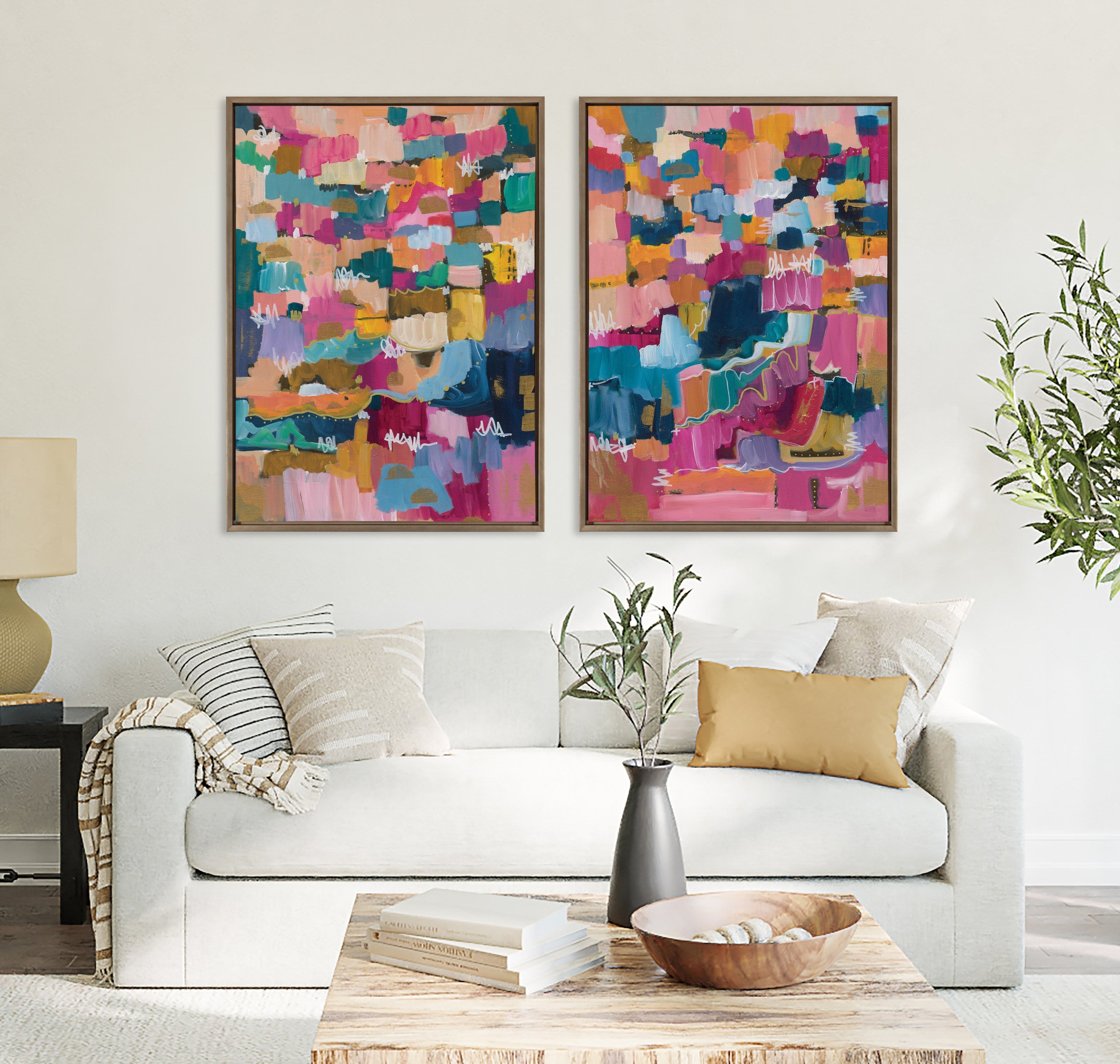 Sylvie Applause Framed Canvas Set by Leah Nadeau