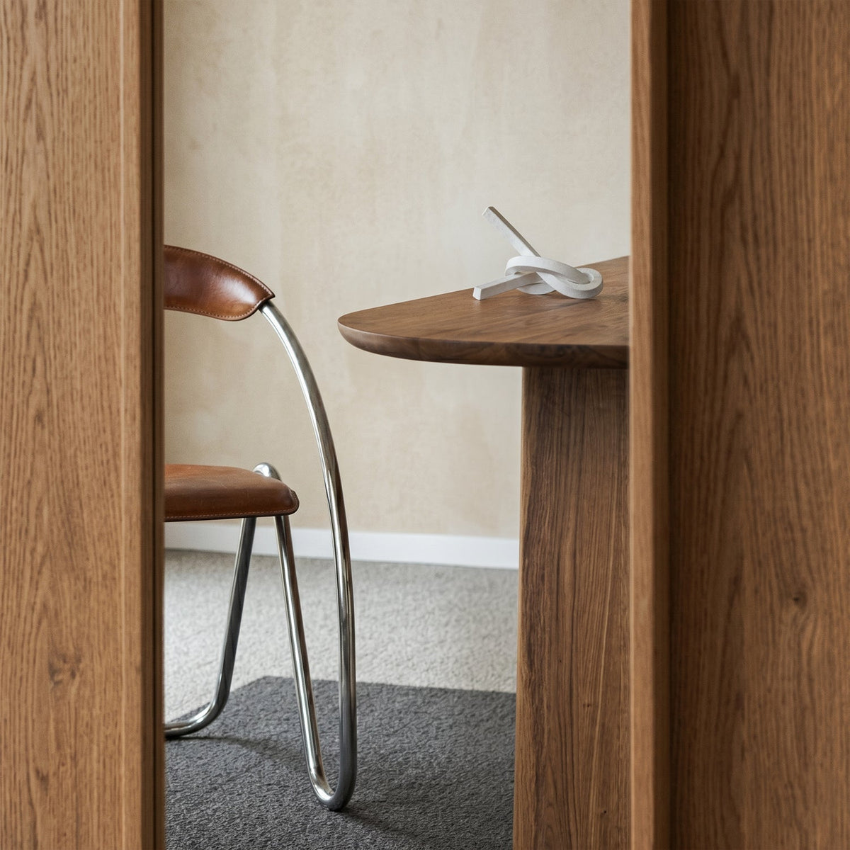 Oval Solid Walnut Dining Table
