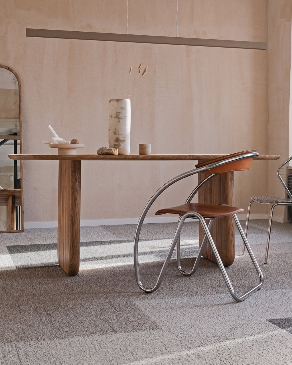 Oval Solid Walnut Dining Table