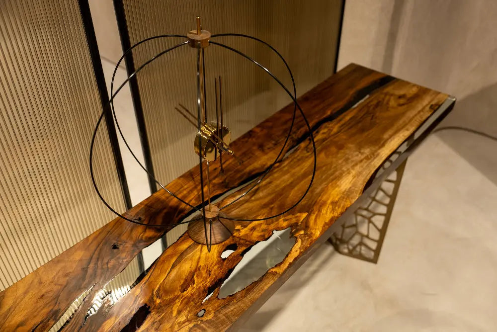 Voronoi Walnut & Resin Console Table