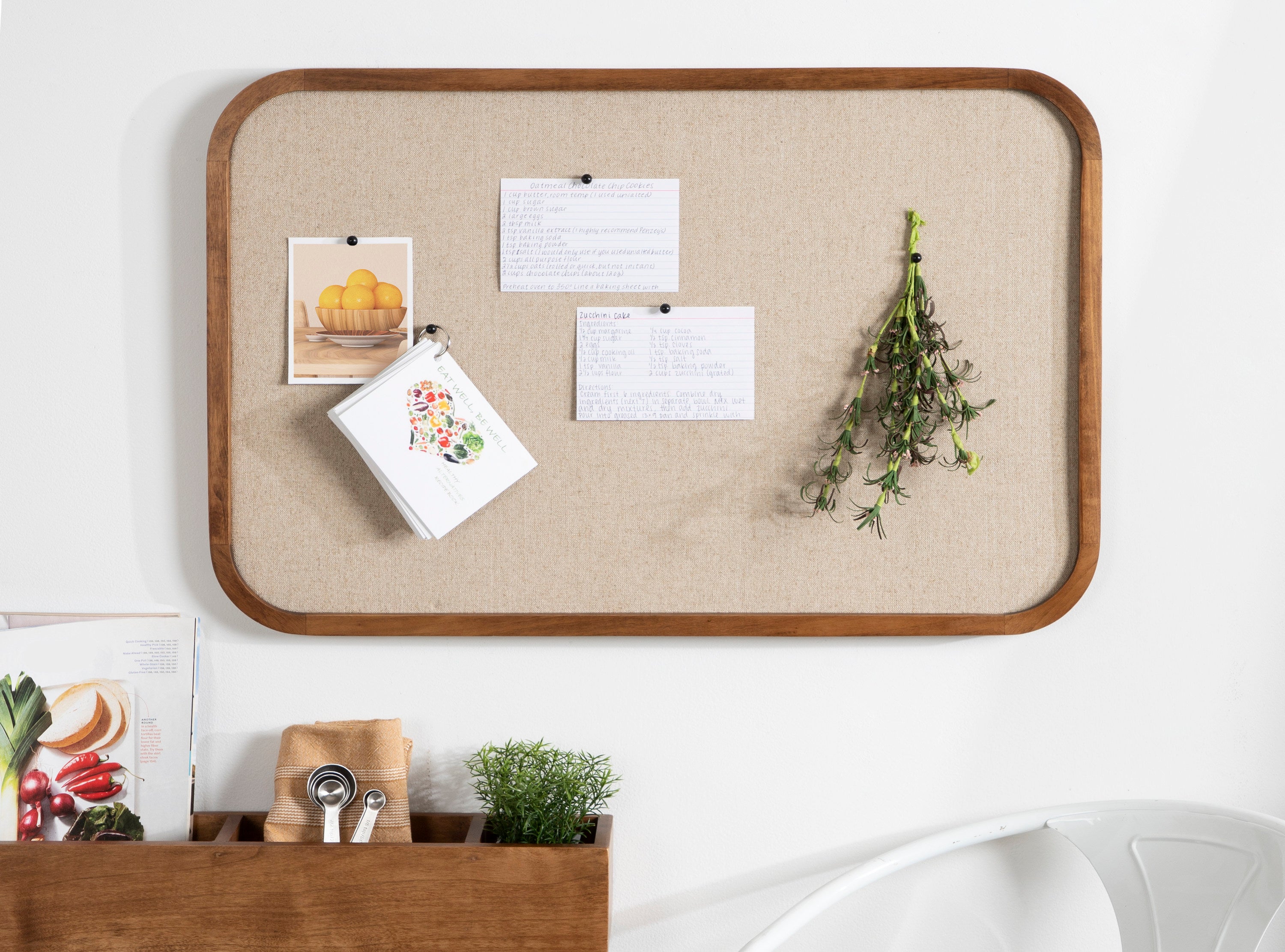 Hutton Wood Framed Fabric Pinboard