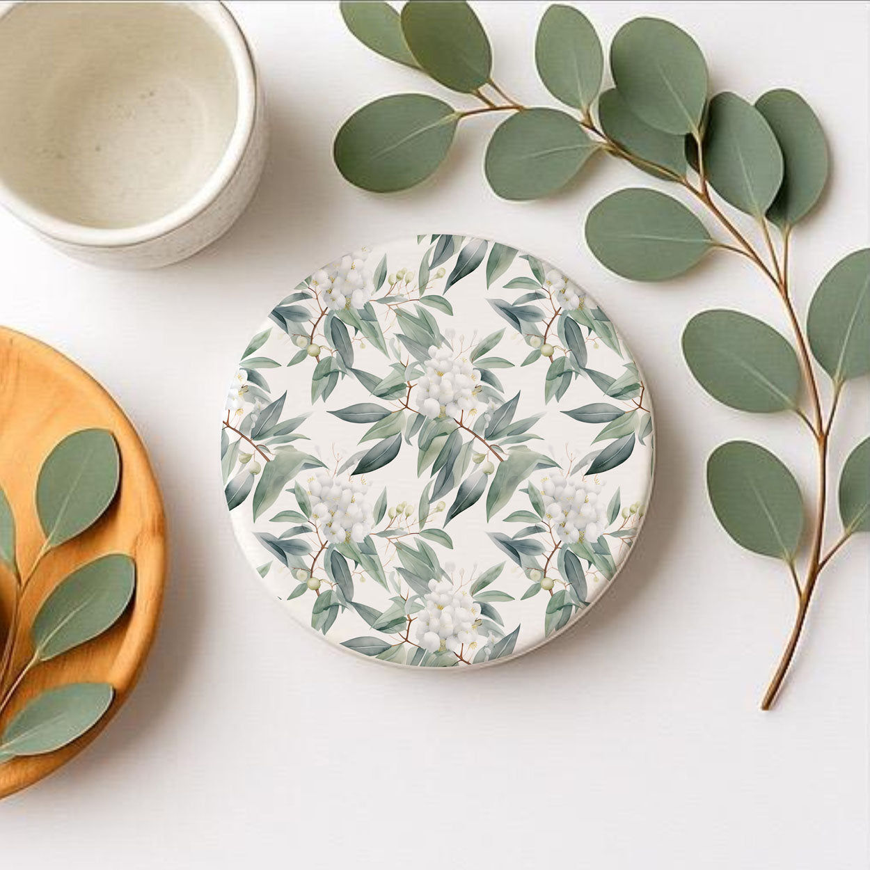 Eucalyptus Botanical Ceramic Coasters