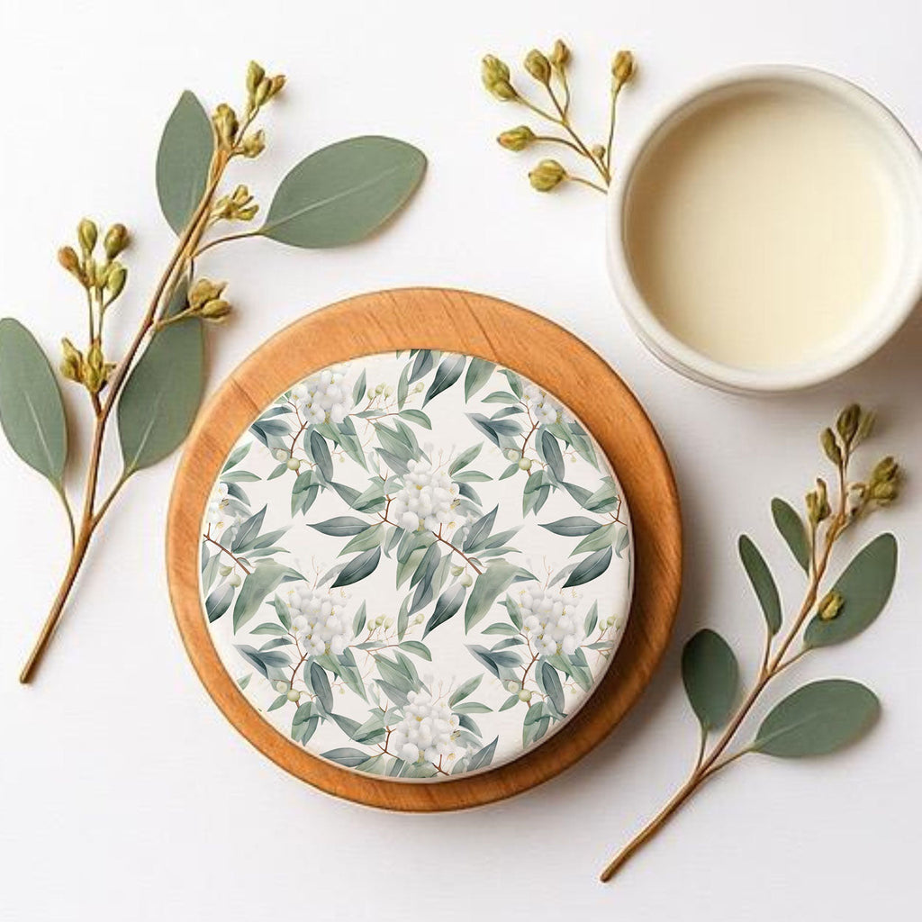 Eucalyptus Botanical Ceramic Coasters