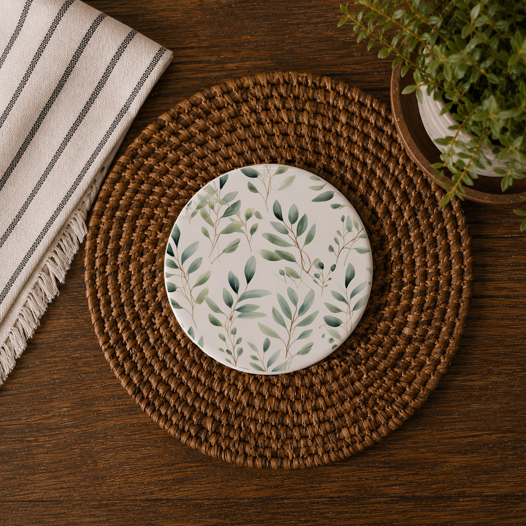 Eucalyptus Botanical Ceramic Coasters