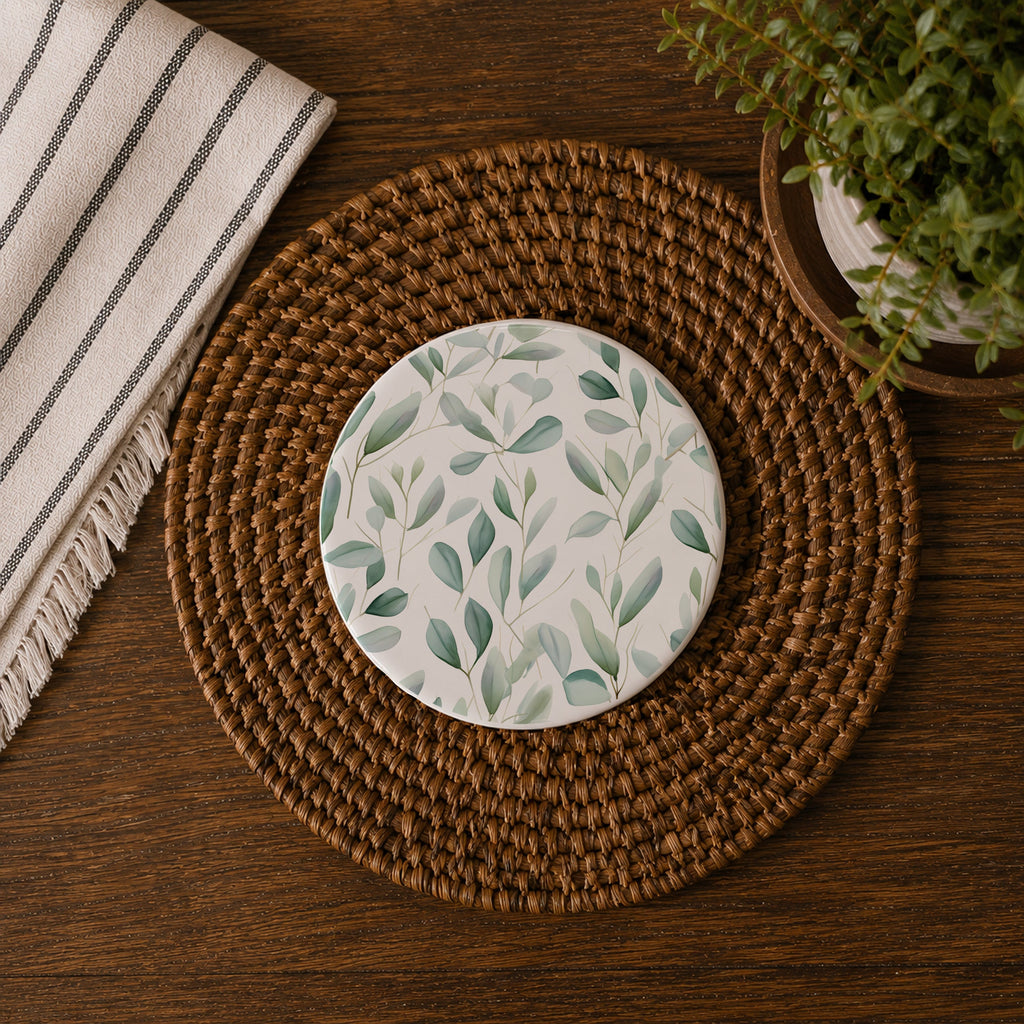 Eucalyptus Botanical Ceramic Coasters