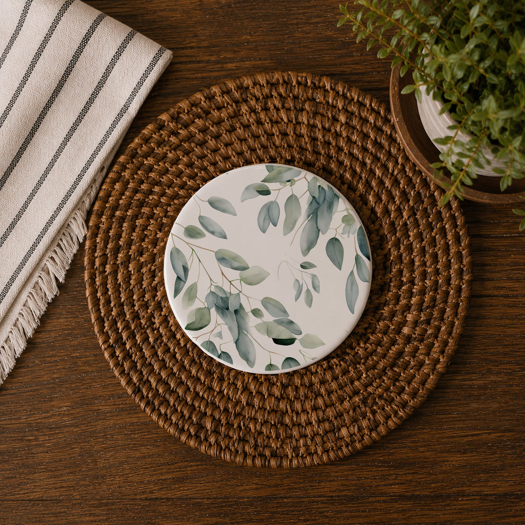 Eucalyptus Botanical Ceramic Coasters