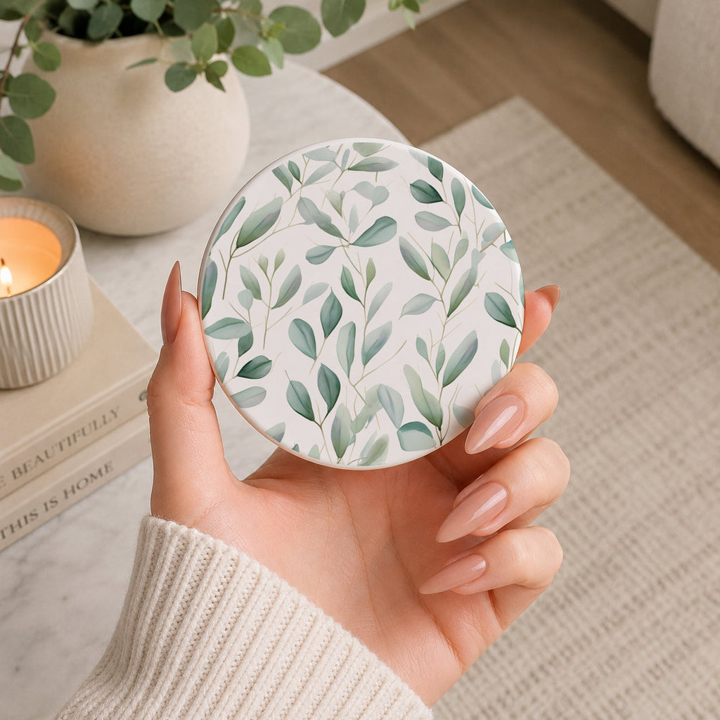 Eucalyptus Botanical Ceramic Coasters