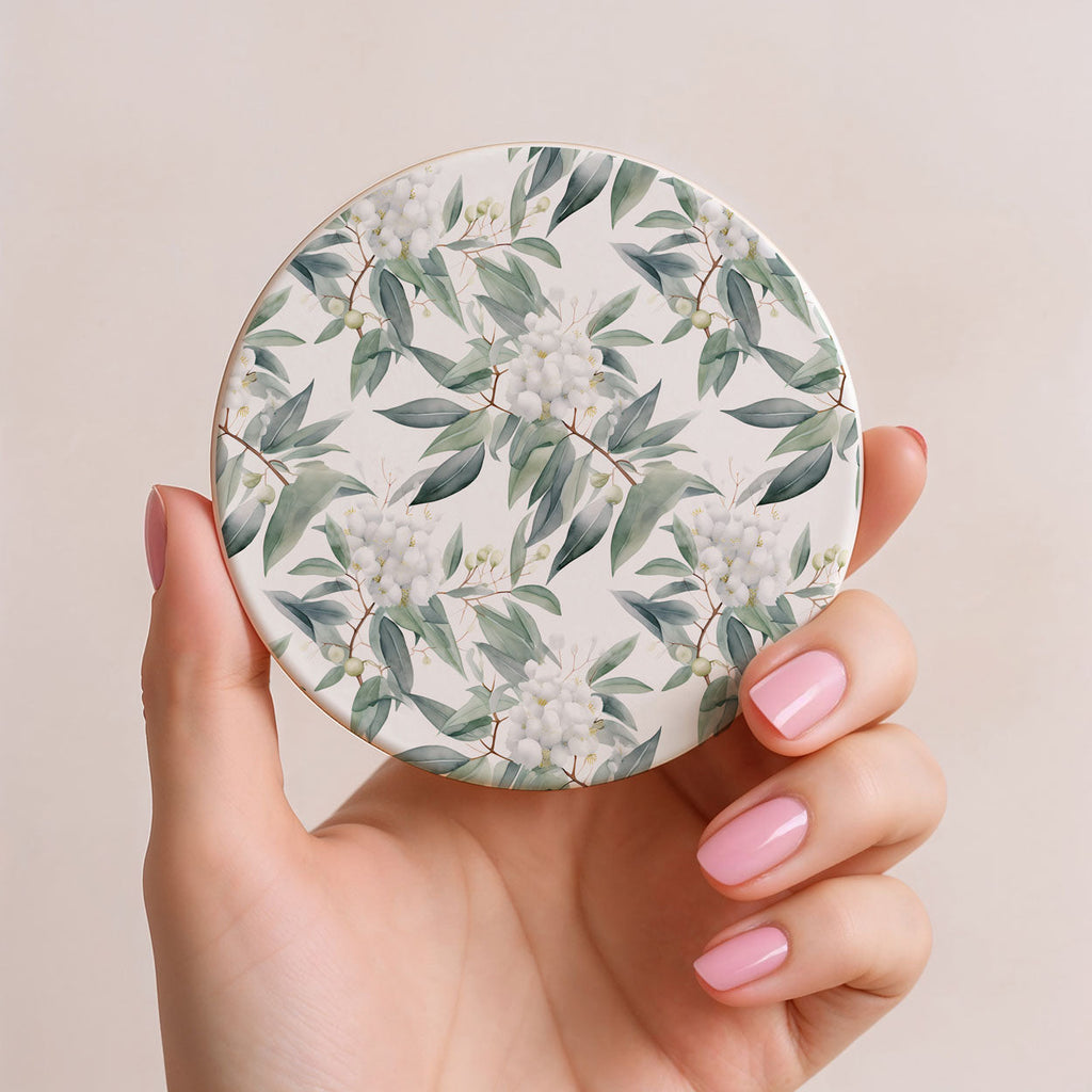 Eucalyptus Botanical Ceramic Coasters