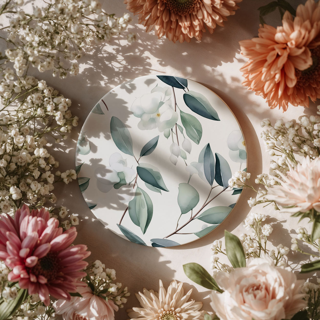 Eucalyptus Botanical Ceramic Coasters
