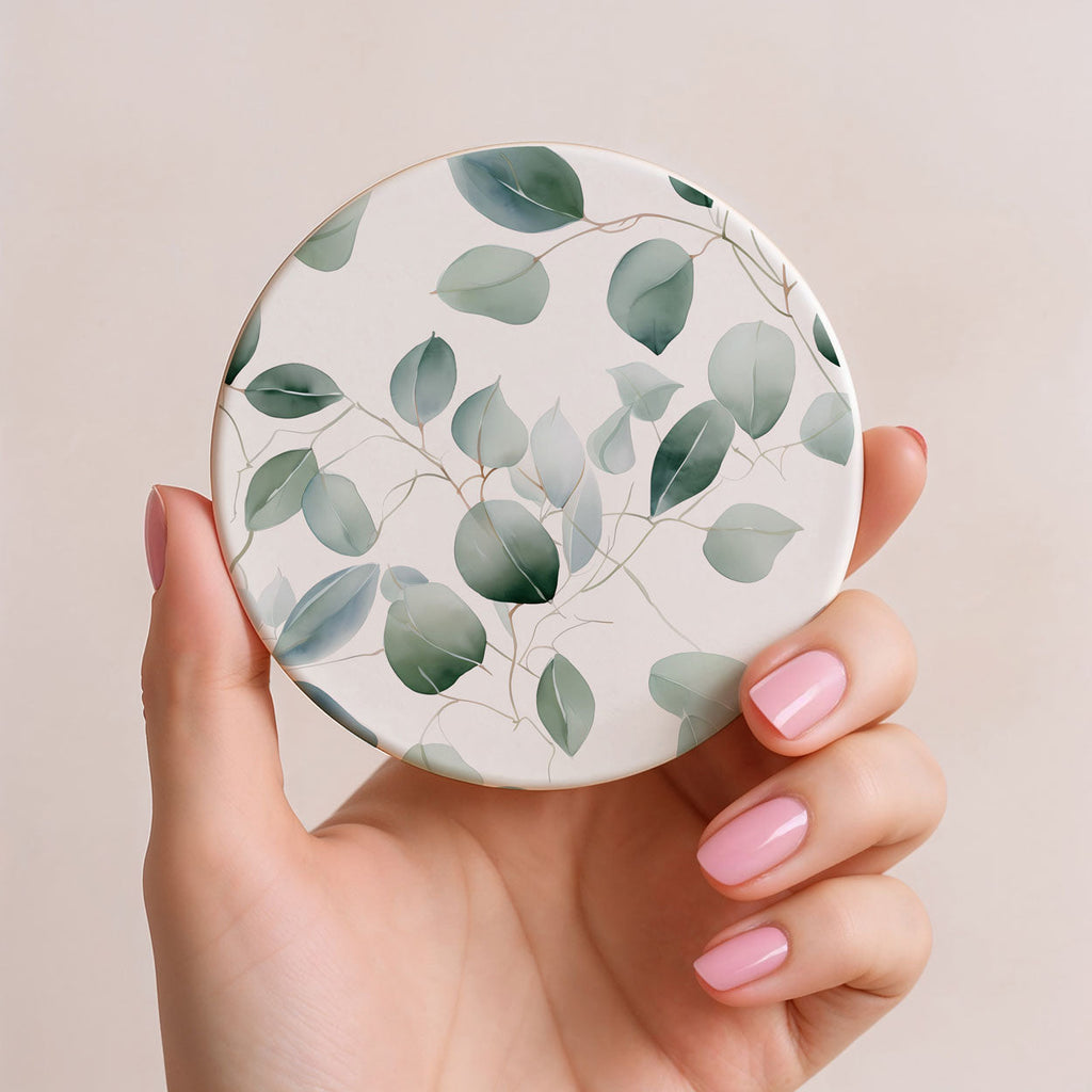 Eucalyptus Botanical Ceramic Coasters