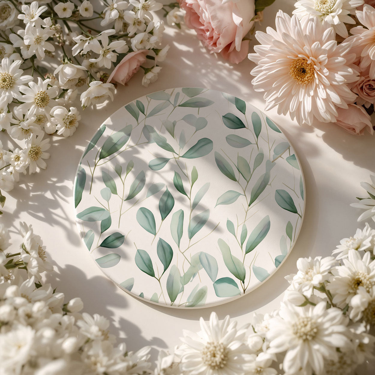 Eucalyptus Botanical Ceramic Coasters
