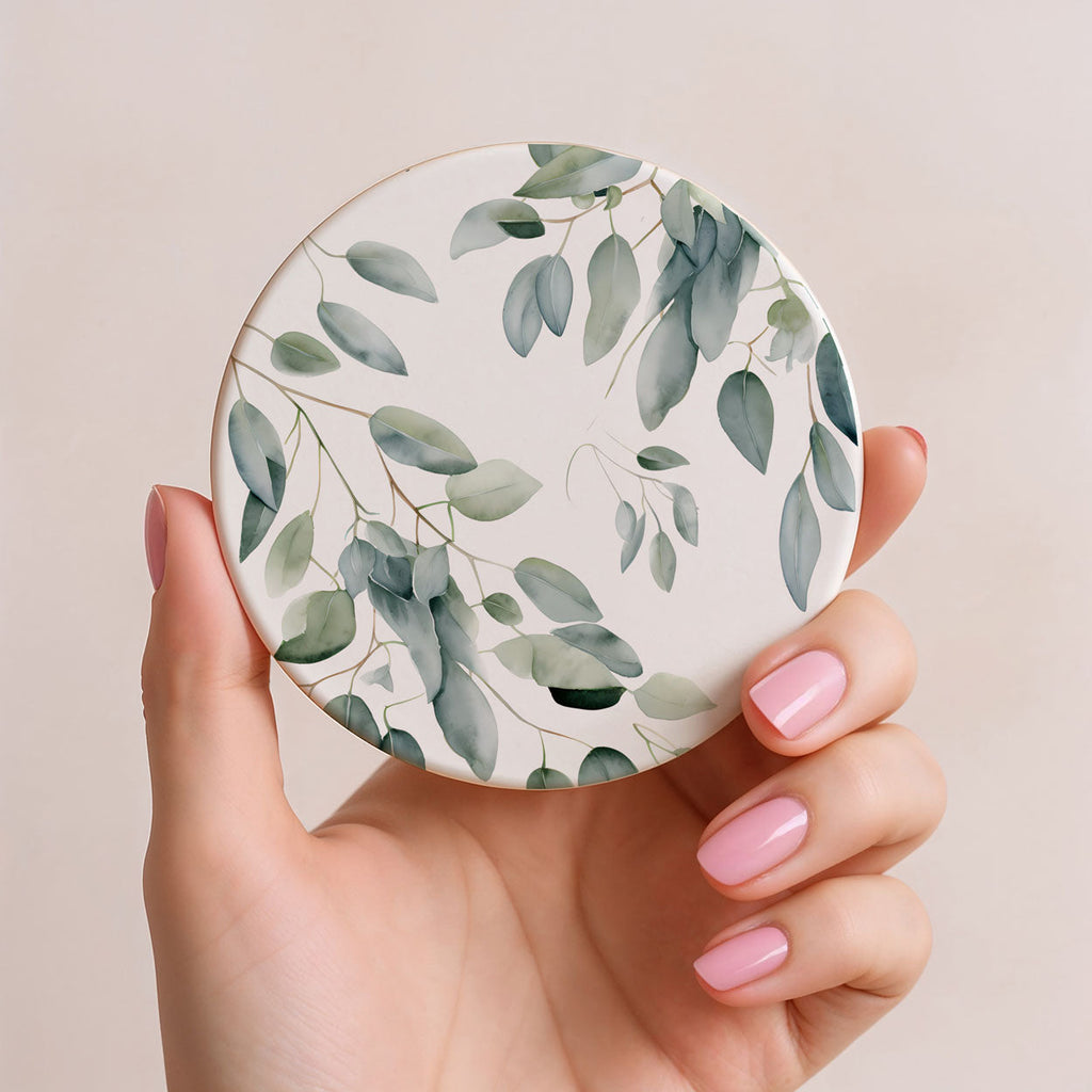 Eucalyptus Botanical Ceramic Coasters