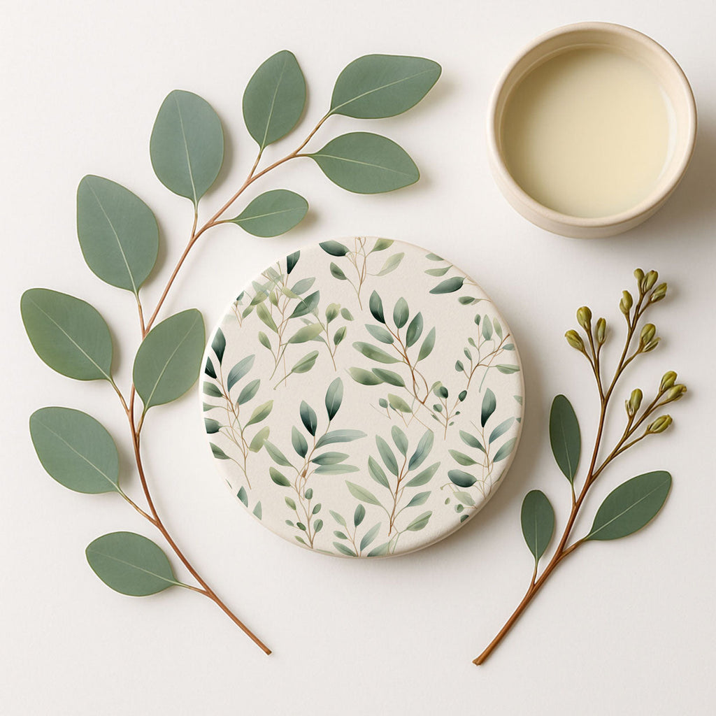 Eucalyptus Botanical Ceramic Coasters