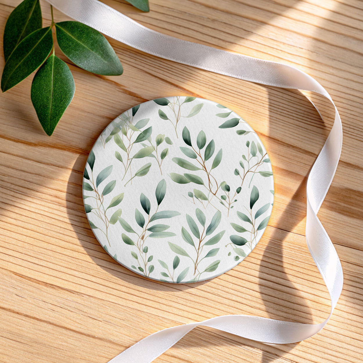 Eucalyptus Botanical Ceramic Coasters