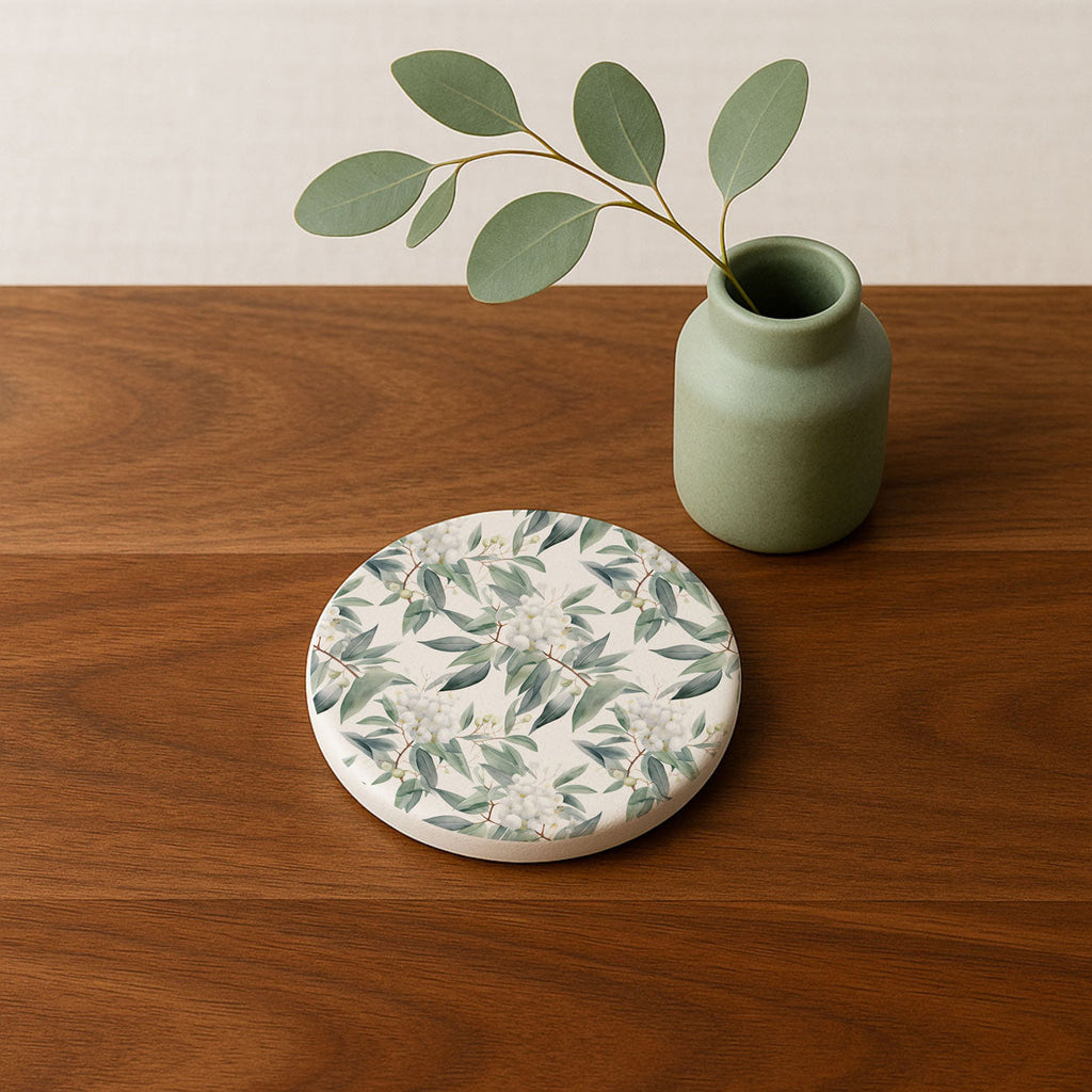 Eucalyptus Botanical Ceramic Coasters
