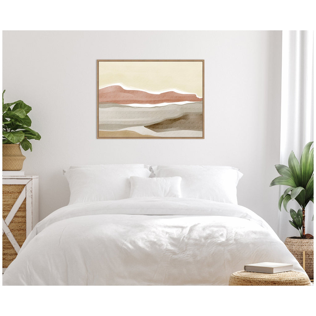 Brown Hill by Nikita Jariwala Framed Canvas Wall Art Print