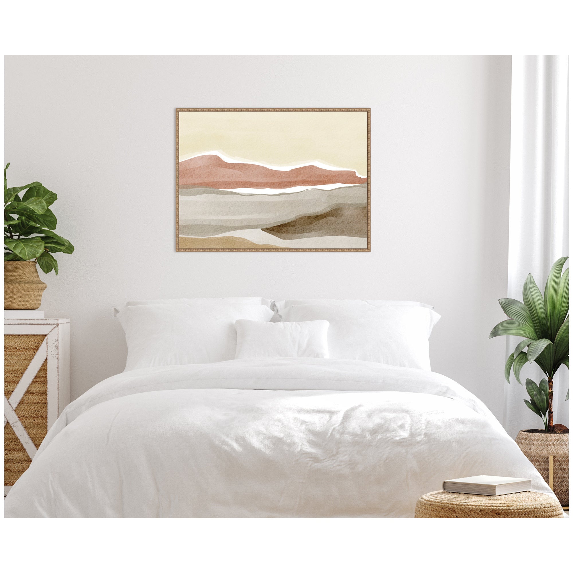 Brown Hill by Nikita Jariwala Framed Canvas Wall Art Print