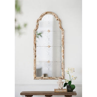 Large Cream Arched Framed Wall Mirror