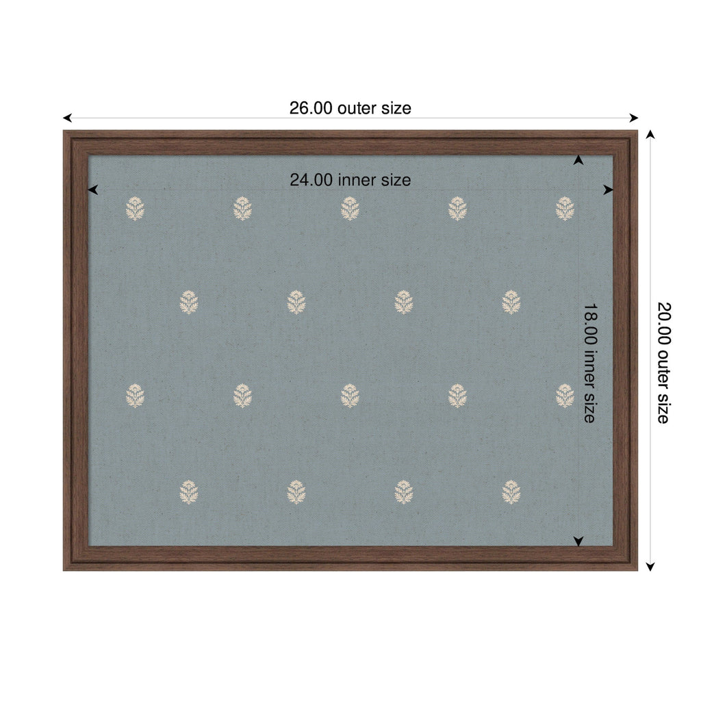 Pinboard Blue Botanical Block Print
