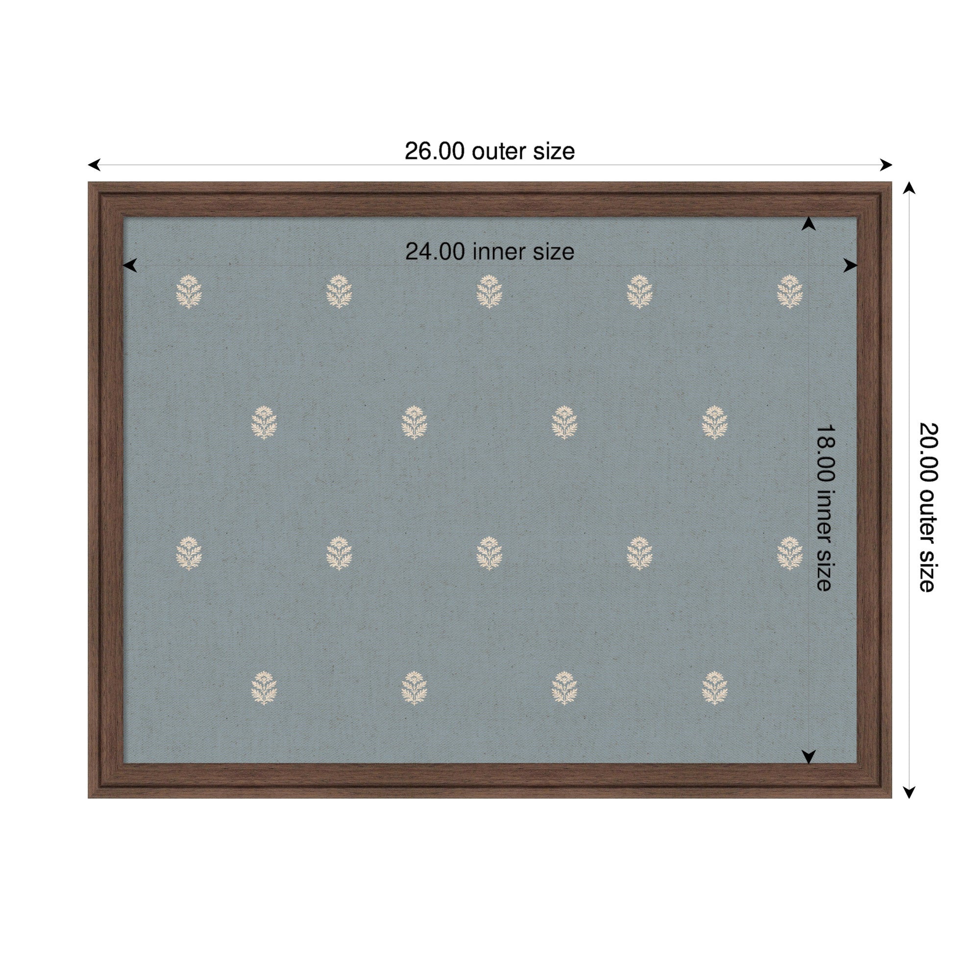 Pinboard Blue Botanical Block Print