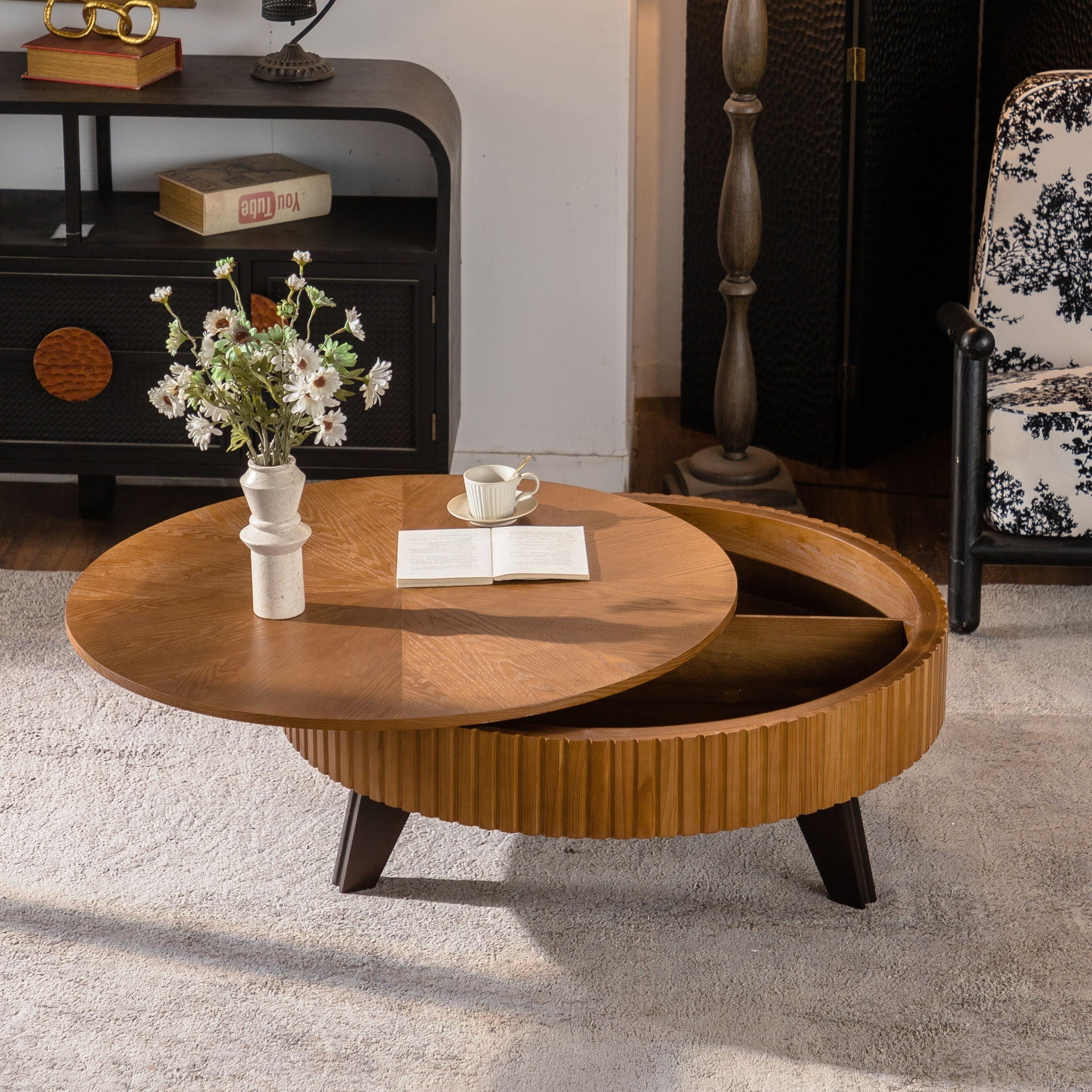 Round Wood Coffee Table